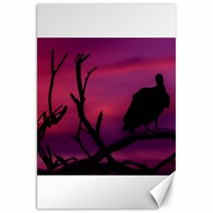 Vultures At Top Of Tree Silhouette Illustration Canvas 20  X 30   by dflcprints