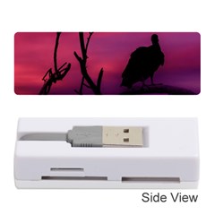 Vultures At Top Of Tree Silhouette Illustration Memory Card Reader (stick) 