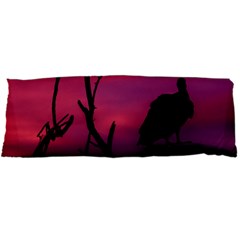 Vultures At Top Of Tree Silhouette Illustration Body Pillow Case Dakimakura (two Sides) by dflcprints