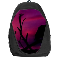 Vultures At Top Of Tree Silhouette Illustration Backpack Bag by dflcprints