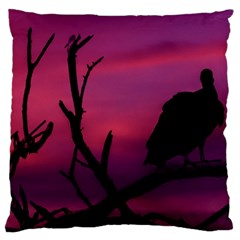 Vultures At Top Of Tree Silhouette Illustration Standard Flano Cushion Case (one Side) by dflcprints