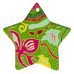 Green Organic Abstract Ornament (Star) 