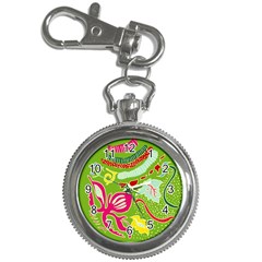 Green Organic Abstract Key Chain Watches