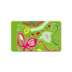 Green Organic Abstract Magnet (name Card) by DanaeStudio