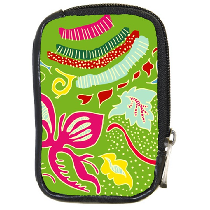 Green Organic Abstract Compact Camera Cases