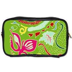 Green Organic Abstract Toiletries Bags