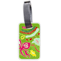 Green Organic Abstract Luggage Tags (One Side) 