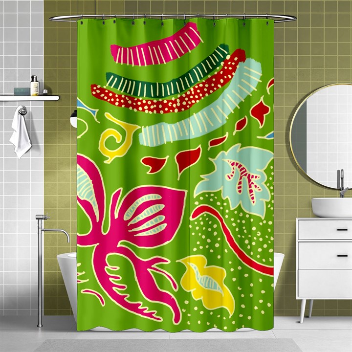 Green Organic Abstract Shower Curtain 48  x 72  (Small) 