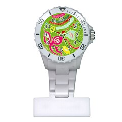 Green Organic Abstract Plastic Nurses Watch