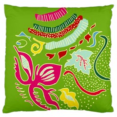 Green Organic Abstract Standard Flano Cushion Case (One Side)