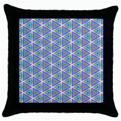 Colorful Retro Geometric Pattern Throw Pillow Case (black)