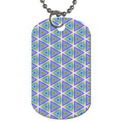 Colorful Retro Geometric Pattern Dog Tag (one Side) by DanaeStudio