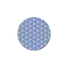 Colorful Retro Geometric Pattern Golf Ball Marker by DanaeStudio