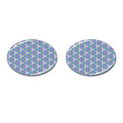 Colorful Retro Geometric Pattern Cufflinks (oval) by DanaeStudio