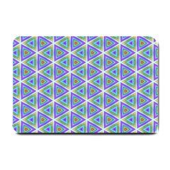 Colorful Retro Geometric Pattern Small Doormat  by DanaeStudio