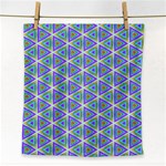 Colorful Retro Geometric Pattern Face Towel Front