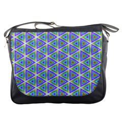 Colorful Retro Geometric Pattern Messenger Bags