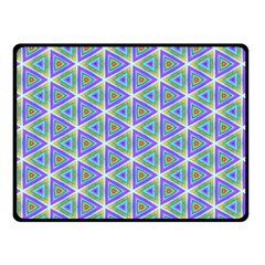 Colorful Retro Geometric Pattern Double Sided Fleece Blanket (small)  by DanaeStudio