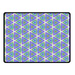 Colorful Retro Geometric Pattern Double Sided Fleece Blanket (Small)  45 x34  Blanket Front