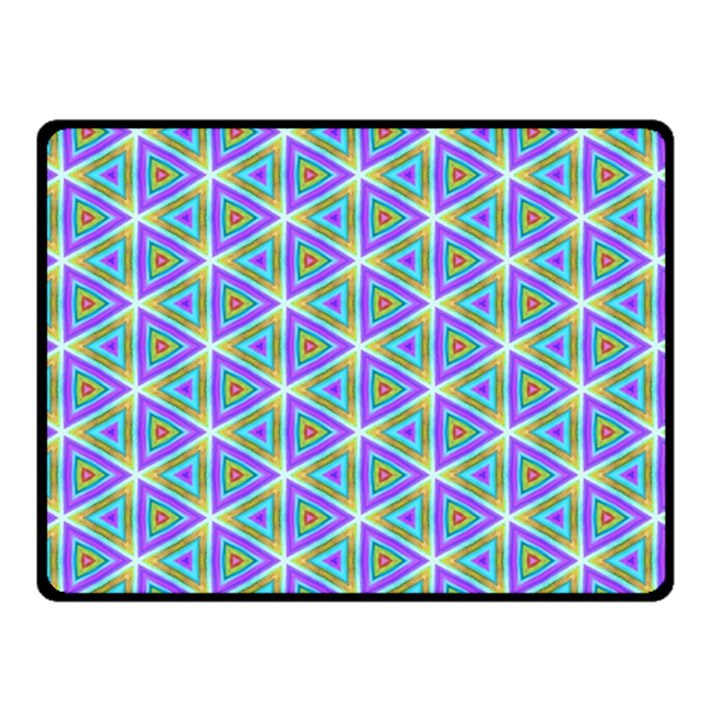 Colorful Retro Geometric Pattern Double Sided Fleece Blanket (Small) 