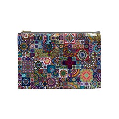 Ornamental Mosaic Background Cosmetic Bag (medium)  by TastefulDesigns