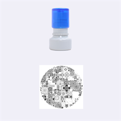 Ornamental Mosaic Background Rubber Round Stamps (small)