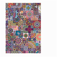 Ornamental Mosaic Background Large Garden Flag (two Sides) by TastefulDesigns