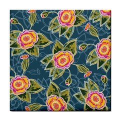 Floral Fantsy Pattern Tile Coasters