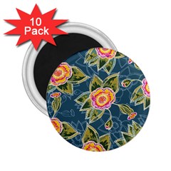 Floral Fantsy Pattern 2 25  Magnets (10 Pack)  by DanaeStudio