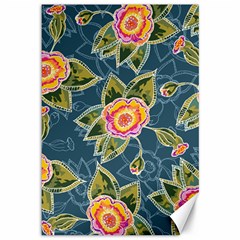 Floral Fantsy Pattern Canvas 12  X 18   by DanaeStudio