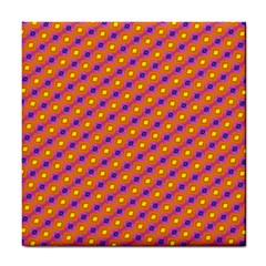 Vibrant Retro Diamond Pattern Tile Coasters by DanaeStudio