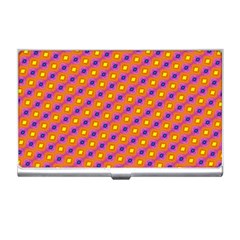 Vibrant Retro Diamond Pattern Business Card Holders by DanaeStudio