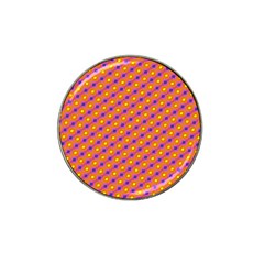 Vibrant Retro Diamond Pattern Hat Clip Ball Marker (4 Pack) by DanaeStudio