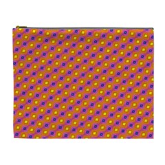 Vibrant Retro Diamond Pattern Cosmetic Bag (xl) by DanaeStudio