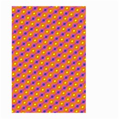 Vibrant Retro Diamond Pattern Small Garden Flag (two Sides) by DanaeStudio