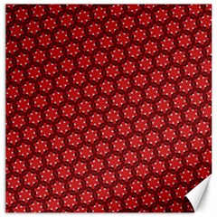 Red Passion Floral Pattern Canvas 16  X 16   by DanaeStudio