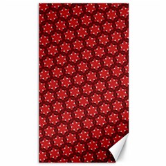 Red Passion Floral Pattern Canvas 40  X 72   by DanaeStudio