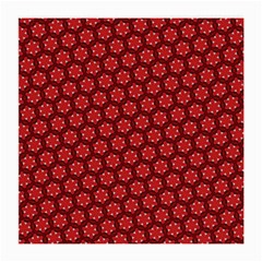 Red Passion Floral Pattern Medium Glasses Cloth by DanaeStudio