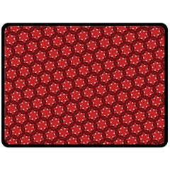 Red Passion Floral Pattern Fleece Blanket (large)  by DanaeStudio