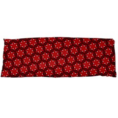 Red Passion Floral Pattern Body Pillow Case (dakimakura) by DanaeStudio