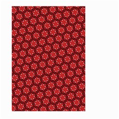 Red Passion Floral Pattern Large Garden Flag (two Sides) by DanaeStudio