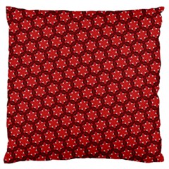 Red Passion Floral Pattern Standard Flano Cushion Case (one Side) by DanaeStudio