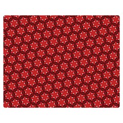 Red Passion Floral Pattern Double Sided Flano Blanket (medium)  by DanaeStudio