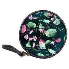 Modern Green And Pink Leaves Classic 20-cd Wallets by DanaeStudio