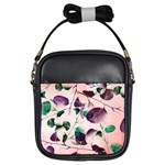 Spiral Eucalyptus Leaves Girls Sling Bags Front