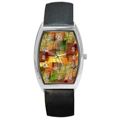 Indian Summer Funny Check Barrel Style Metal Watch by designworld65