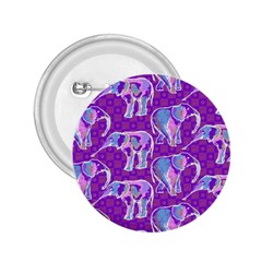 Cute Violet Elephants Pattern 2 25  Buttons by DanaeStudio