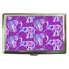 Cute Violet Elephants Pattern Cigarette Money Cases by DanaeStudio