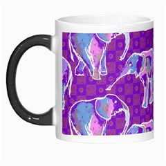 Cute Violet Elephants Pattern Morph Mugs by DanaeStudio