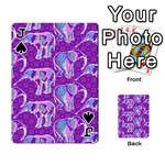 Cute Violet Elephants Pattern Playing Cards 54 Designs  Front - SpadeJ